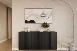 Bogart Komody Do Biura|Komody Do Przedpokoju*MALMI Komoda 150 3D - czarny / złoty / wisząca