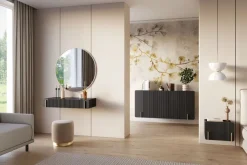 Bogart Komody Do Biura|Komody Do Przedpokoju*MALMI Komoda 150 3D - czarny / złoty / wisząca