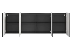 Bogart Komody Do Biura|Komody Do Przedpokoju*MALMI Komoda 200 4D - czarny / czarny / wisząca