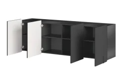 Bogart Komody Do Biura|Komody Do Przedpokoju*MALMI Komoda 200 4D - czarny / czarny / wisząca