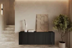 Bogart Komody Do Biura|Komody Do Przedpokoju*MALMI Komoda 200 4D - czarny / czarny / wisząca