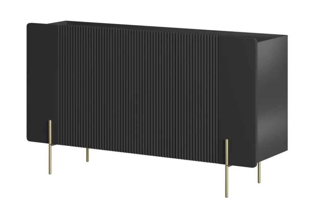 Bogart Komody Do Biura|Komody Do Przedpokoju*MALMI Komoda 150 3D - czarny / złote nogi