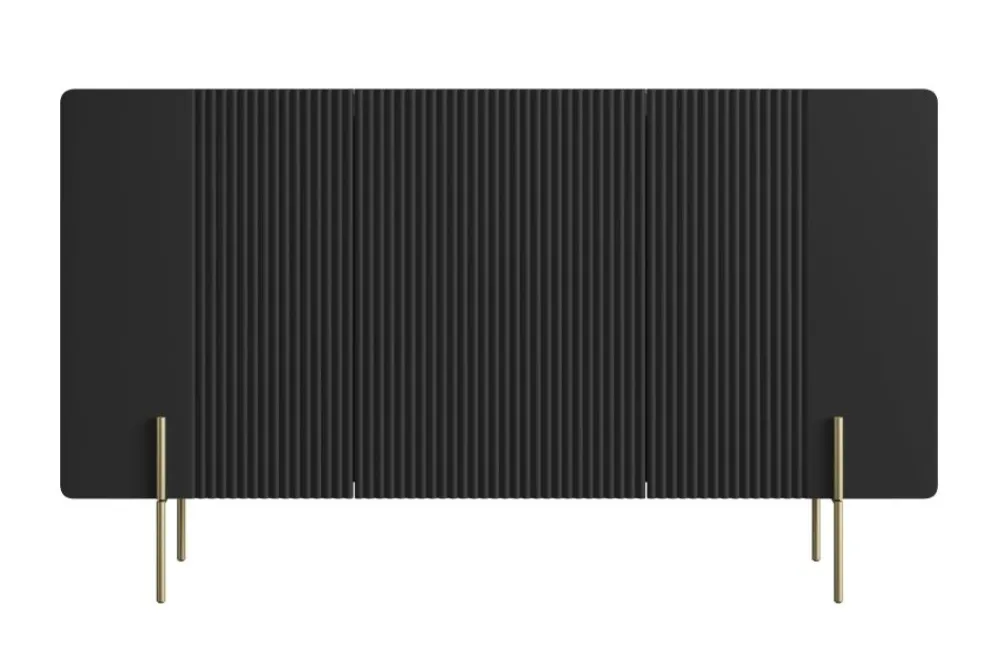 Bogart Komody Do Biura|Komody Do Przedpokoju*MALMI Komoda 150 3D - czarny / złote nogi