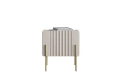 Bogart Szafki I Regały Do Biura|Szafki I Regały Do Pokoju Młodzieżowego*MALMI Szafka nocna 45 1SZ - cashmere / crema bianca  / złote nogi