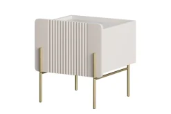 Bogart Szafki I Regały Do Biura|Szafki I Regały Do Pokoju Młodzieżowego*MALMI Szafka nocna 45 1SZ - cashmere / crema bianca  / złote nogi