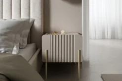 Bogart Szafki I Regały Do Biura|Szafki I Regały Do Pokoju Młodzieżowego*MALMI Szafka nocna 45 1SZ - cashmere / crema bianca  / złote nogi