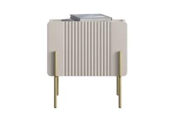 Bogart Szafki I Regały Do Biura|Szafki I Regały Do Pokoju Młodzieżowego*MALMI Szafka nocna 45 1SZ - cashmere / crema bianca  / złote nogi