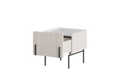 Bogart Szafki I Regały Do Biura|Szafki I Regały Do Pokoju Młodzieżowego*MALMI Szafka nocna 45 1SZ - cashmere / crema bianca  / czarne nogi