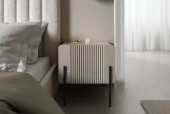 Bogart Szafki I Regały Do Biura|Szafki I Regały Do Pokoju Młodzieżowego*MALMI Szafka nocna 45 1SZ - cashmere / crema bianca  / czarne nogi