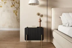 Bogart Szafki I Regały Do Biura|Szafki I Regały Do Pokoju Młodzieżowego*MALMI Szafka nocna 45 1SZ - czarny / złote nogi