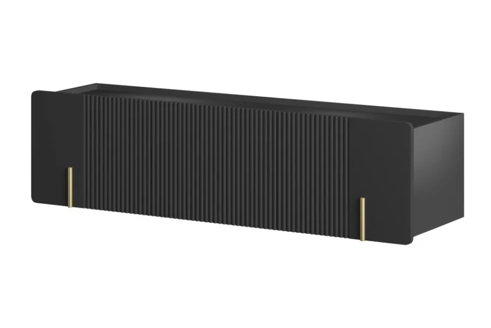 Bogart Szafki Rtv Do Salonu|Szafki Rtv*MALMI Szafka RTV 150 2D1SZ - czarny / złoty / wisząca