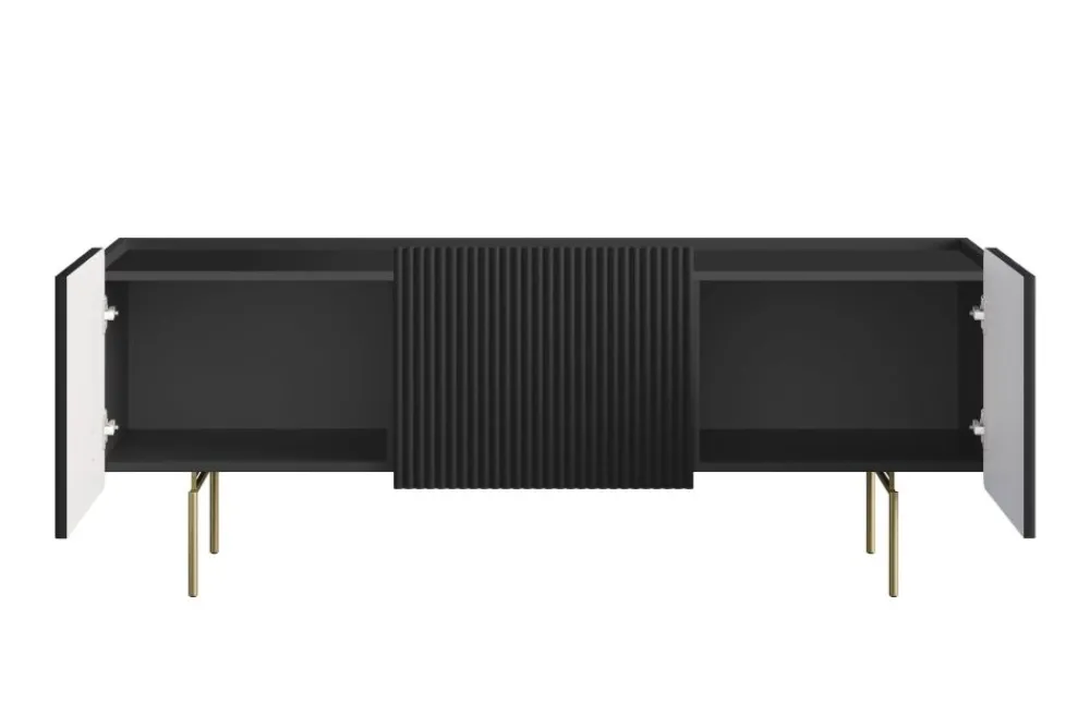 Bogart Szafki Rtv Do Salonu|Szafki Rtv*MALMI Szafka RTV 150 2D1SZ - czarny / złote nogi