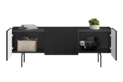 Bogart Szafki Rtv Do Salonu|Szafki Rtv*MALMI Szafka RTV 150 2D1SZ - czarny / czarne nogi