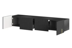 Bogart Szafki Rtv Do Salonu|Szafki Rtv*MALMI Szafka RTV 200 2D2SZ - czarny / złoty / wisząca