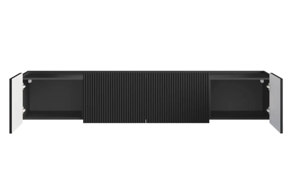 Bogart Szafki Rtv Do Salonu|Szafki Rtv*MALMI Szafka RTV 200 2D2SZ - czarny / złoty / wisząca