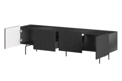 Bogart Szafki Rtv Do Salonu|Szafki Rtv*MALMI Szafka RTV 200 2D2SZ - czarny / czarne nogi