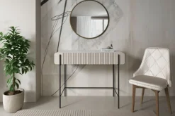 Bogart Konsole Do Przedpokoju|Toaletki Do Sypialni*MALMI Toaletka 100 2SZ - cashmere / crema bianca  / czarne nogi