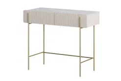 Bogart Konsole Do Przedpokoju|Toaletki Do Sypialni*MALMI Toaletka 100 2SZ - cashmere / crema bianca  / złote nogi