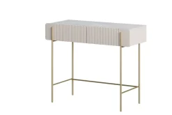 Bogart Konsole Do Przedpokoju|Toaletki Do Sypialni*MALMI Toaletka 100 2SZ - cashmere / crema bianca  / złote nogi