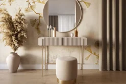 Bogart Konsole Do Przedpokoju|Toaletki Do Sypialni*MALMI Toaletka 100 2SZ - cashmere / złote nogi