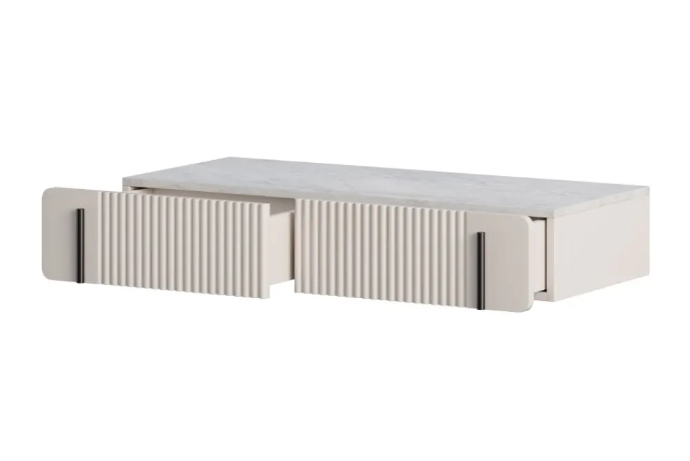 Bogart Konsole Do Przedpokoju|Toaletki Do Sypialni*MALMI Toaletka 100 2SZ - cashmere / crema bianca / czarny / wisząca