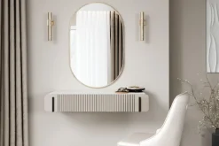 Bogart Konsole Do Przedpokoju|Toaletki Do Sypialni*MALMI Toaletka 100 2SZ - cashmere / crema bianca / czarny / wisząca