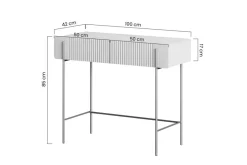 Bogart Konsole Do Przedpokoju|Toaletki Do Sypialni*MALMI Toaletka 100 2SZ - czarny / czarne nogi