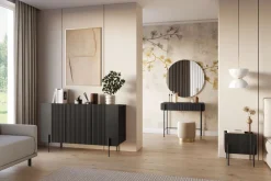 Bogart Konsole Do Przedpokoju|Toaletki Do Sypialni*MALMI Toaletka 100 2SZ - czarny / czarne nogi