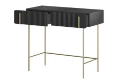 Bogart Konsole Do Przedpokoju|Toaletki Do Sypialni*MALMI Toaletka 100 2SZ - czarny / złote nogi