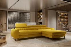 Wersal Narożniki Do Salonu|Narożniki*Mały narożnik rozkładany z regulowanymi zagłówkami Navas S