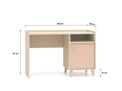 ML Meble Biurka*Mevel 07 Piasek pustyni/Millennial pink - biurko 1D