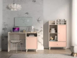 ML Meble Biurka*Mevel 07 Piasek pustyni/Millennial pink - biurko 1D