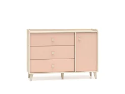 ML Meble Komody*Mevel 05 Piasek pustyni/Millennial pink - komoda 1D3S