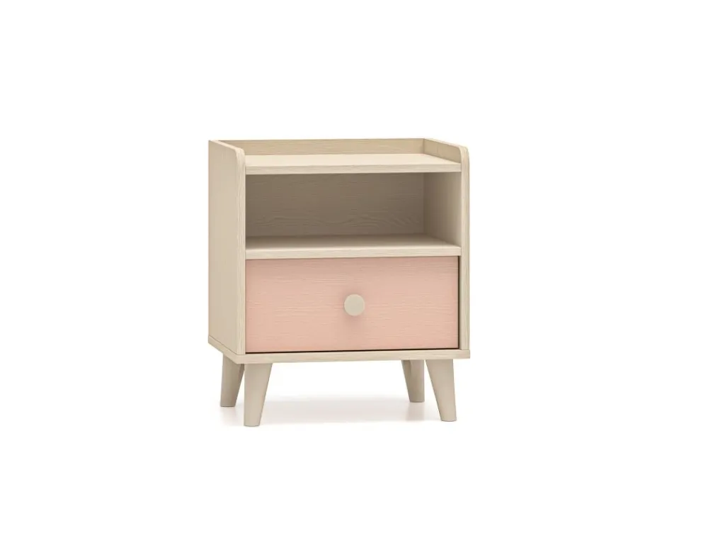 ML Meble Szafki Nocne*Mevel 10 Piasek pustyni/Millennial pink - szafka 1S