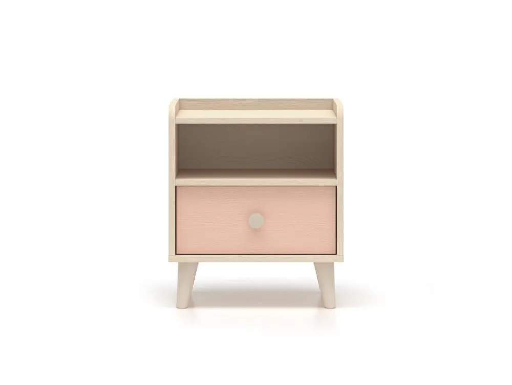 ML Meble Szafki Nocne*Mevel 10 Piasek pustyni/Millennial pink - szafka 1S