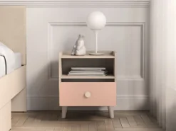 ML Meble Szafki Nocne*Mevel 10 Piasek pustyni/Millennial pink - szafka 1S