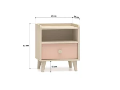 ML Meble Szafki Nocne*Mevel 10 Piasek pustyni/Millennial pink - szafka 1S