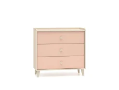 ML Meble Komody*Mevel 06 Piasek pustyni/Millennial pink - komoda 3S