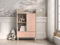 ML Meble Komody*Mevel 04 Piasek pustyni/Millennial pink - komoda 1D1S