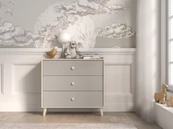 ML Meble Komody*Mevel 06 Piasek pustyni/szary pallad - komoda 3S