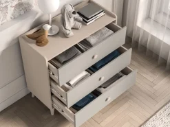 ML Meble Komody*Mevel 06 Piasek pustyni/szary pallad - komoda 3S