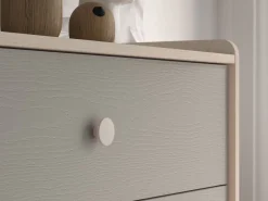 ML Meble Komody*Mevel 06 Piasek pustyni/szary pallad - komoda 3S