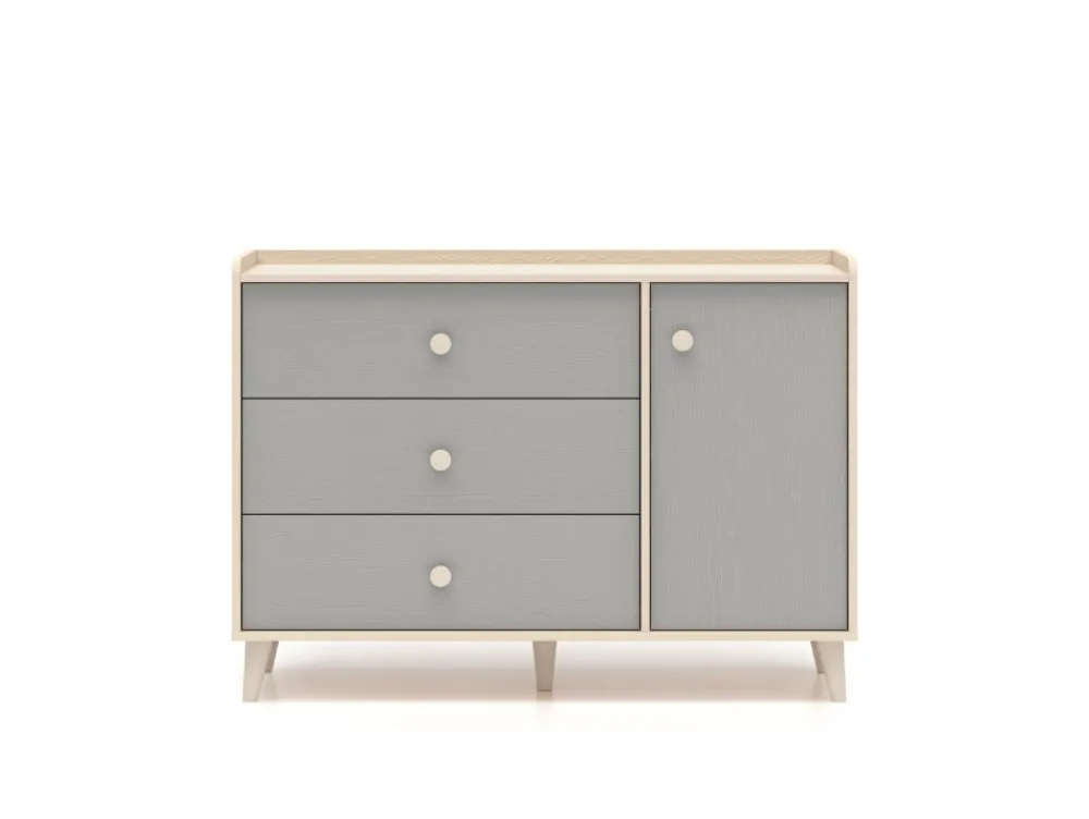 ML Meble Komody*Mevel 05 Piasek pustyni/szary pallad - komoda 1D3S