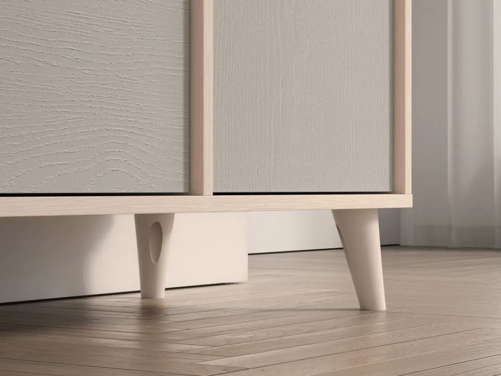 ML Meble Komody*Mevel 05 Piasek pustyni/szary pallad - komoda 1D3S