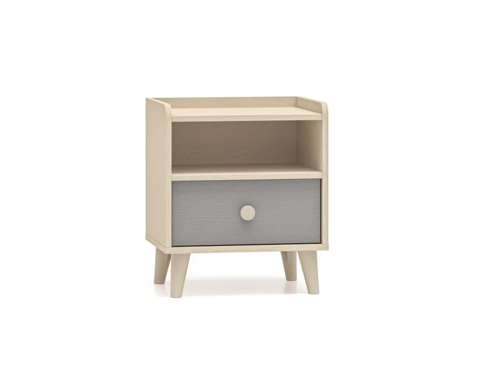 ML Meble Szafki Nocne*Mevel 10 Piasek pustyni/szary pallad - szafka 1S