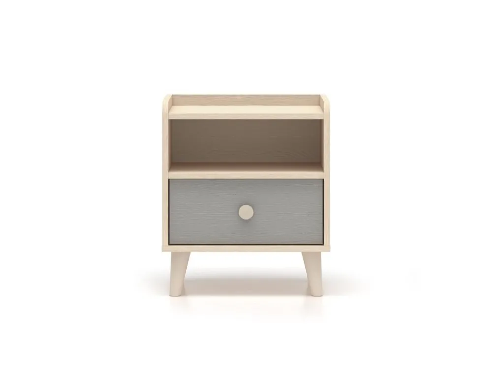 ML Meble Szafki Nocne*Mevel 10 Piasek pustyni/szary pallad - szafka 1S