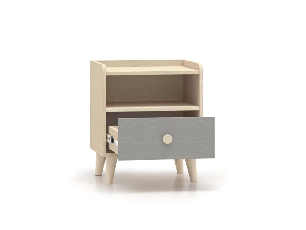ML Meble Szafki Nocne*Mevel 10 Piasek pustyni/szary pallad - szafka 1S