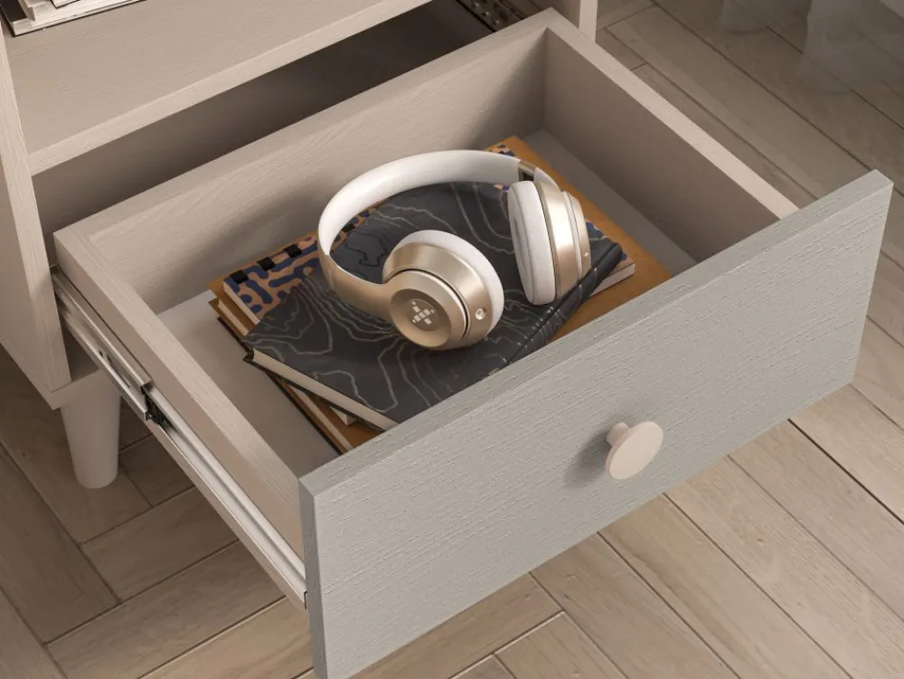 ML Meble Szafki Nocne*Mevel 10 Piasek pustyni/szary pallad - szafka 1S