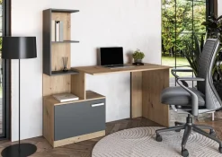 Halmar Biurka*MISO biurko, grafitowy / dąb artisan (2p=1szt)1 sztuka