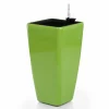 ArteHome Doniczki I Osłonki*Modena Glossy funkcjonalna donica w kolorze zielonym z wkładem nawadniającym 22x22x41